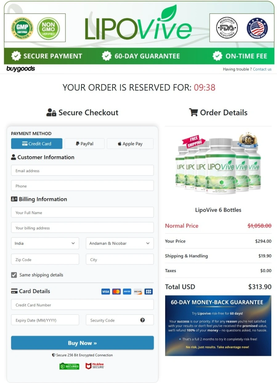 Secure Checkout Form
